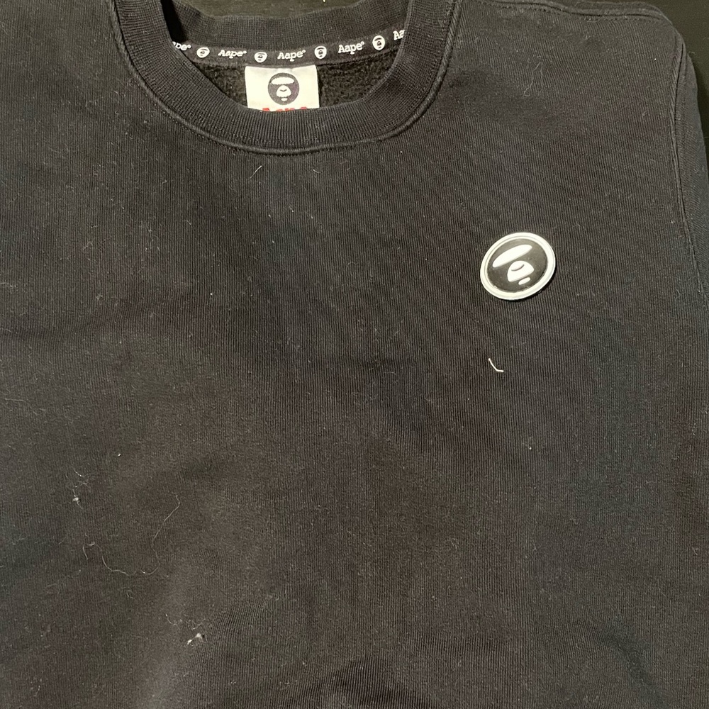 Aape by A bathing ape black crewneck sweater
